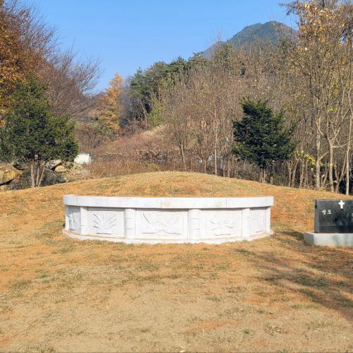 단양 시공사례 묘지조성 계단 작업