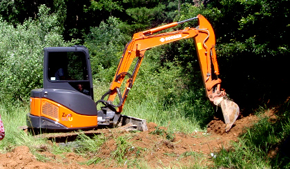 납골묘 평탄작업
